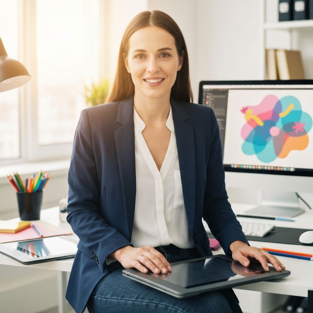 Female graphic designer