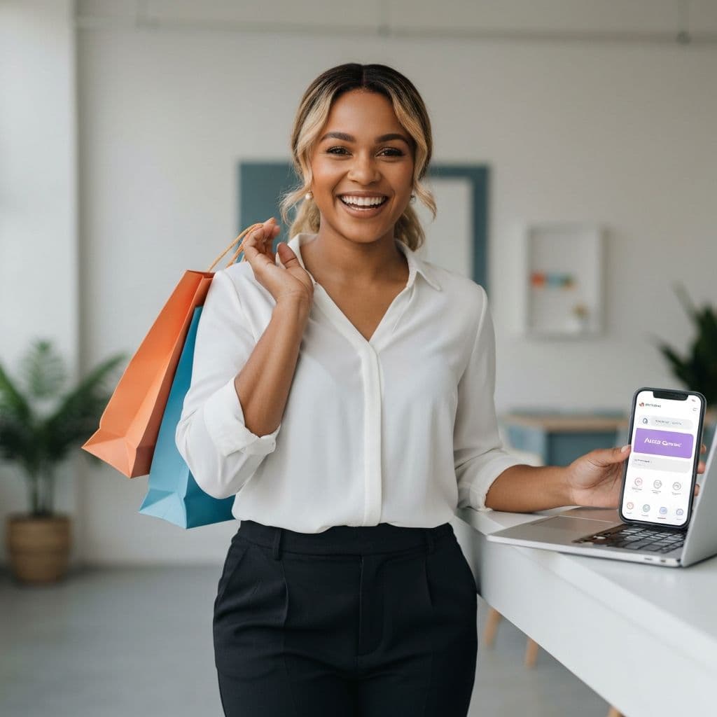 Female e-commerce owner